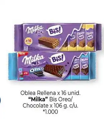 La Anonima Oblea Rellena Milka Bis Oreo Chocolate oferta