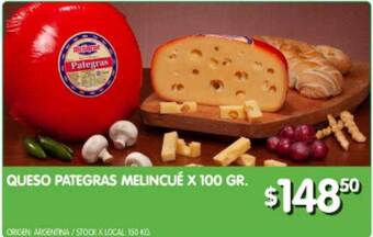 Jumbo Queso Pategras Melincué oferta