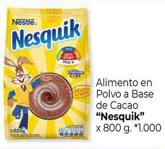 Nesquik Alimento En Polvo A Base De Cacao x 800g