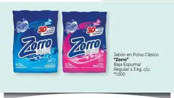 La Anonima Zorro Jabón En Polvo Clásico x 3kg oferta