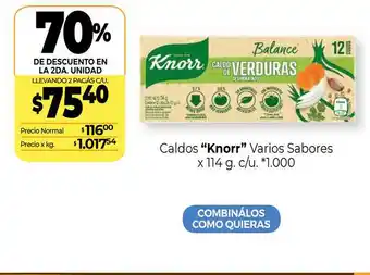 La Anonima Knorr Caldos x 114g oferta