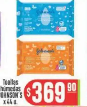 Supermercados Caracol Toallas Húmedas Johnson's oferta