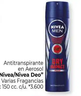 La Anonima Nivea Antitranspirante En Aerosol x 150cc oferta