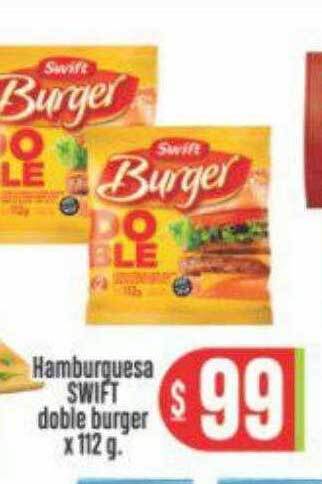 Supermercados Caracol Hamburguesa Swift Doble Burger oferta