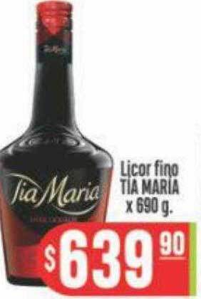 Supermercados Caracol Licor Fino Tia Maria oferta
