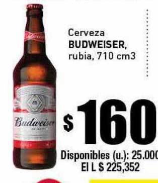 Cooperativa Obrera Cerveza Budweiser Rubia oferta