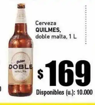 Cooperativa Obrera Cerveza Quilmes Doble Malta oferta