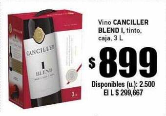 Cooperativa Obrera Vino Canciller Blend I Tinto oferta