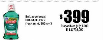 Cooperativa Obrera Enjuague Bucal Colgate Plax Fresh Mint oferta