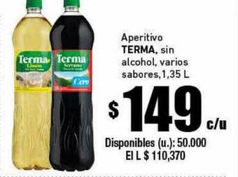 Cooperativa Obrera Aperitivo Terma Sin Alcohol Varios Sabores oferta