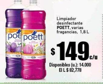 Cooperativa Obrera Limpiador Desinfectante Poett oferta