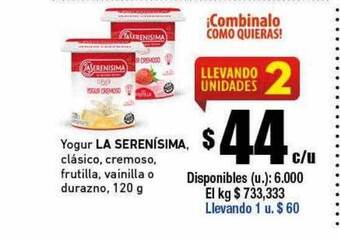 Cooperativa Obrera Yogur La Serenísima oferta