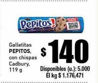 Cooperativa Obrera Galletitas Pepitos Con Chispas Cadbury oferta