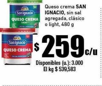 Cooperativa Obrera Queso Crema San Ignacio oferta
