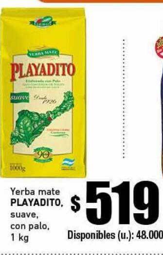 Cooperativa Obrera Yerba Mate Playadito Suave Con Palo oferta