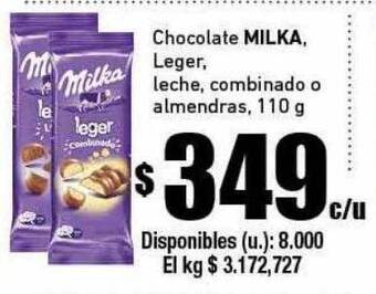Cooperativa Obrera Chocolate Milka oferta
