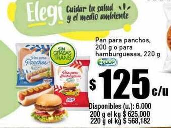Cooperativa Obrera Pan Para Panchos O Para Hamburguesas oferta