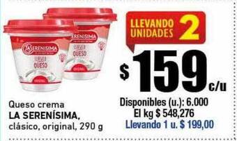 Cooperativa Obrera Queso Crema La Serenisima Clásico Original oferta