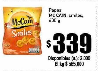 Cooperativa Obrera Papas Mc Cain Smiles oferta