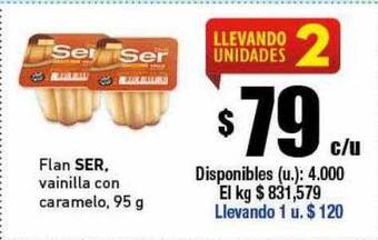 Cooperativa Obrera Flan Ser Vainilla Con Caramelo oferta