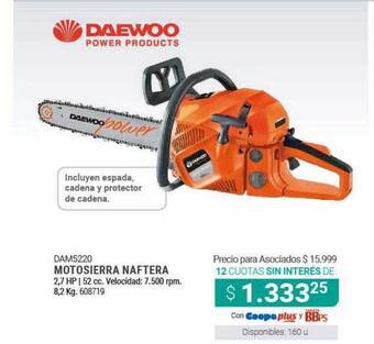 Cooperativa Obrera Motosierra Naftera Daewoo oferta