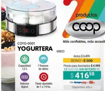 Cooperativa Obrera Coyg-0001 Yogurtera Coop oferta