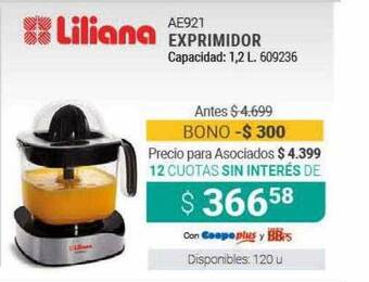 Cooperativa Obrera Liliana Exprimidor oferta