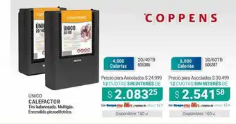 Cooperativa Obrera Coppens único Calefactor oferta