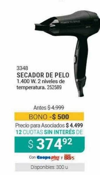Cooperativa Obrera 3348 Secador De Pelo oferta