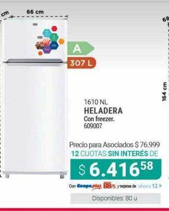 Cooperativa Obrera 1610 Nl Heladera oferta