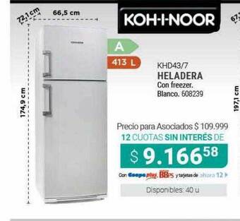 Cooperativa Obrera Koh-i-noor Khd43 7 Heladera oferta