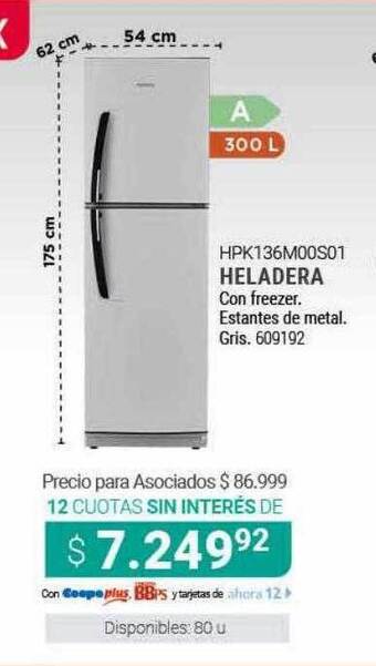Cooperativa Obrera Hpk136m00s01 Heladera oferta