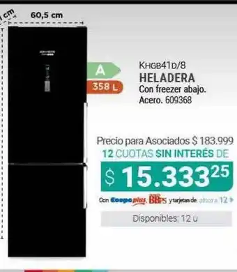 Cooperativa Obrera Khgb41d 8 Heladera oferta