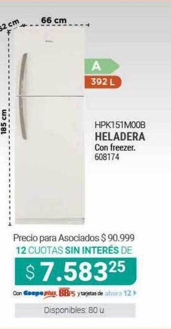 Cooperativa Obrera Hpk151m00b Heladera oferta