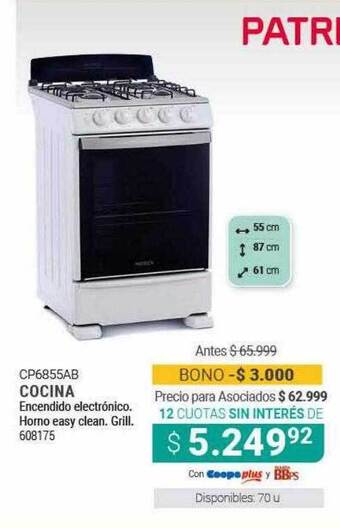 Cooperativa Obrera Cocina Patrick oferta