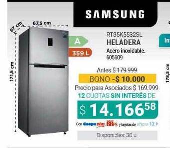 Cooperativa Obrera Rt35k5532sl Heladera Samsung oferta