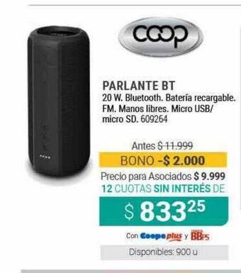 Cooperativa Obrera Parlante Bt Coop oferta