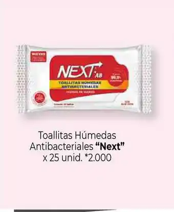 La Anonima Next Toallitas Húmedas Antobacteriales x 25 unid oferta