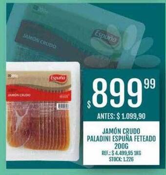 Supermercados Todo Jamón Crudo Paladini Espuña Feteado oferta