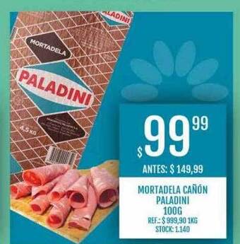 Supermercados Todo Mortadela Cañón Paladini oferta
