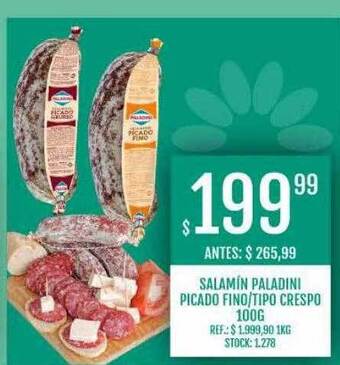 Supermercados Todo Salamín Paladini Picado Fino Tipo Crespo oferta