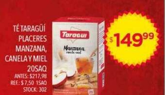 Supermercados Todo Té Taragüí Placeres Manzana Canela Y Miel oferta
