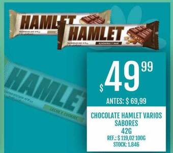 Supermercados Todo Chocolate Hamlet Varios Sabores oferta