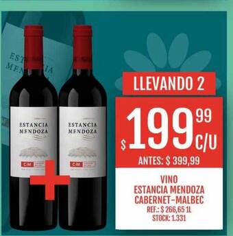 Supermercados Todo Vino Estancia Mendoza Cabernet-malbec oferta