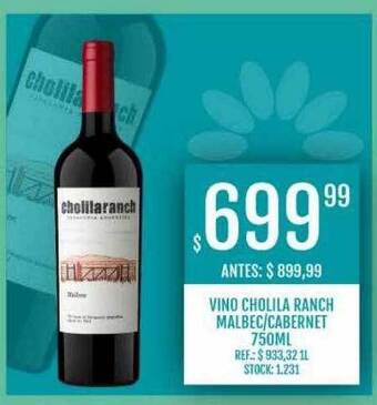 Supermercados Todo Vino Cholila Ranch Malbec Cabernet oferta