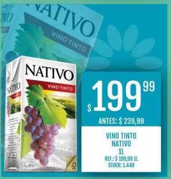 Supermercados Todo Vino Tinto Nativo oferta