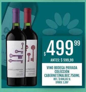 Supermercados Todo Vino Bodega Privada Colección Cabernet Malbec oferta