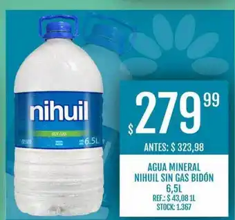 Supermercados Todo Agua Mineral Nihuil Sin Gas Bidón oferta