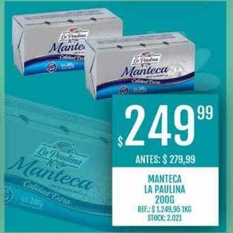 Supermercados Todo Manteca La Paulina oferta