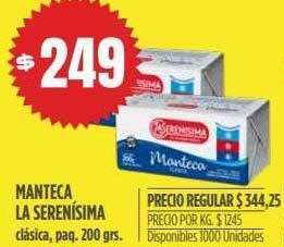 Supermercados Vea Manteca La Serenísima oferta